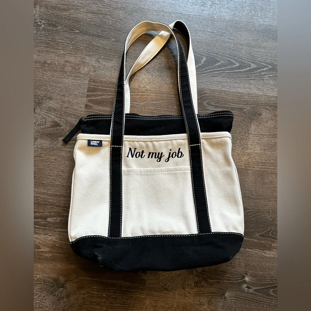 Lands' End Embroidered Tote - Picture 2 of 5